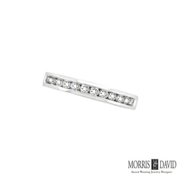 0.33 CT Diamond Channel Set Stack Ring - Picture 1 of 1